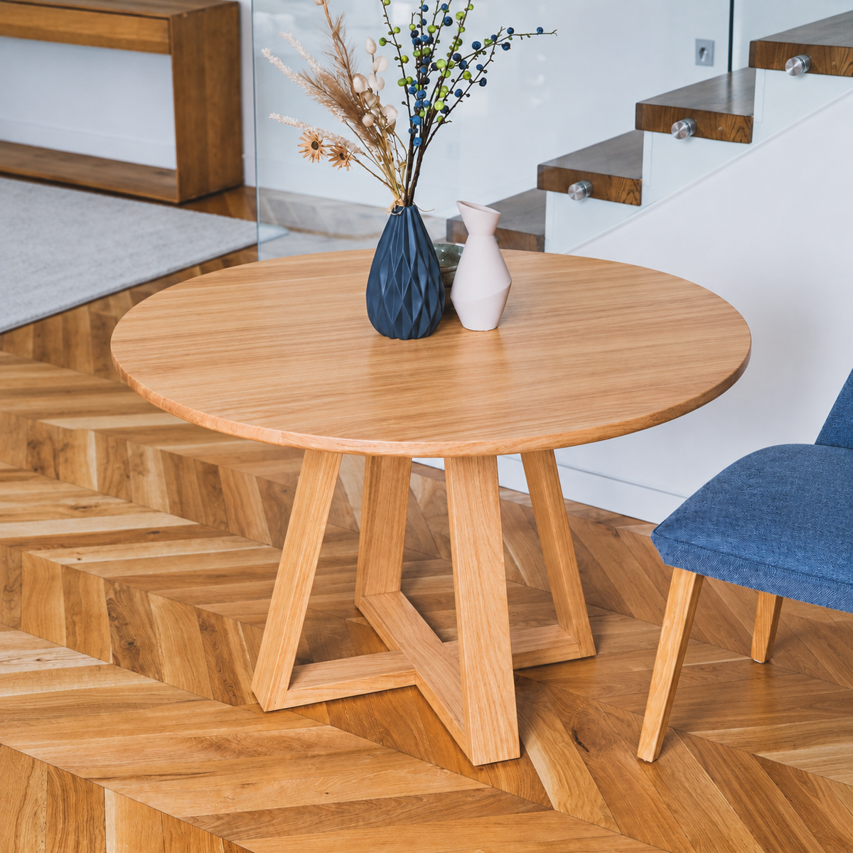 Ellwood Tasmania Oak Timber Round Dining Table