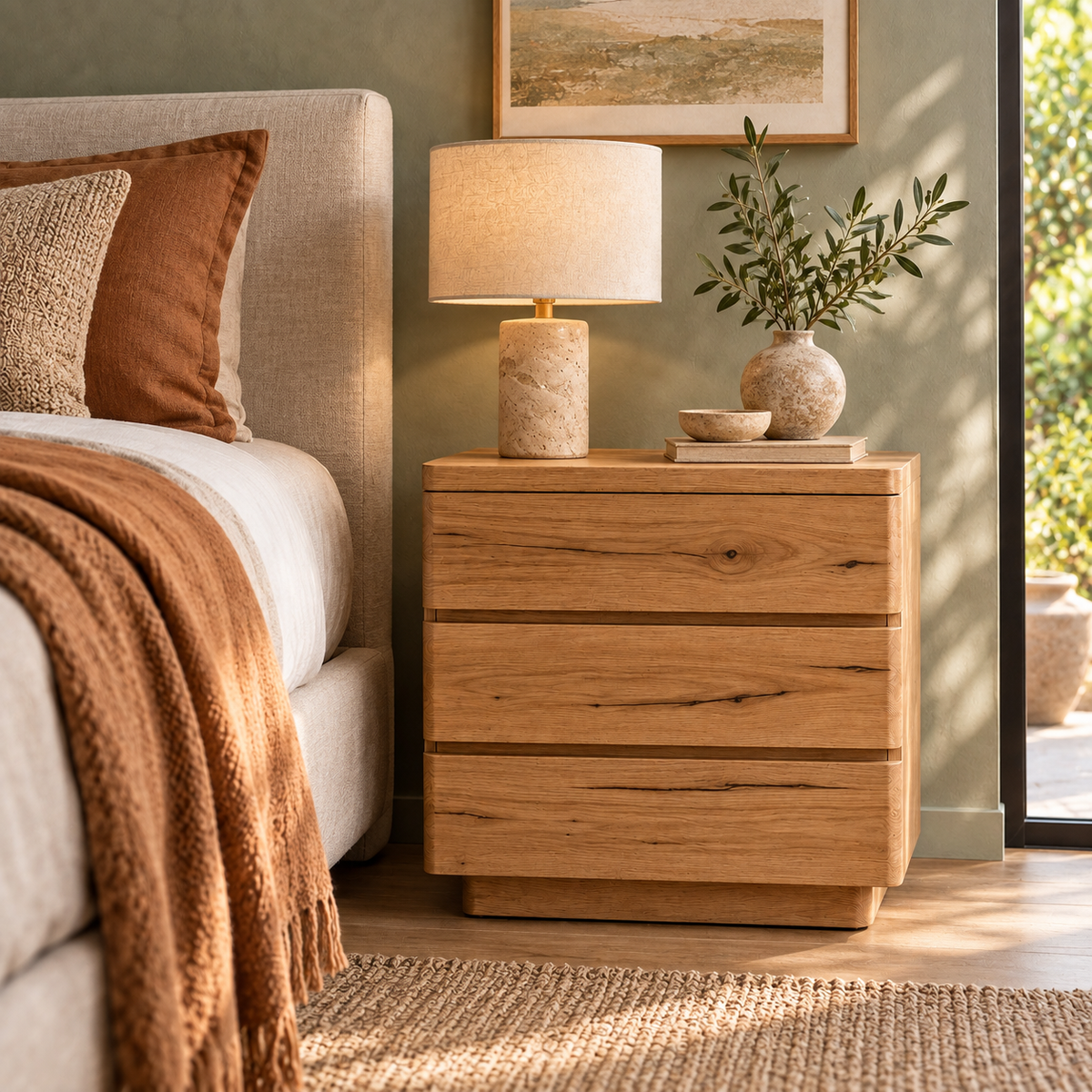 Harlow Messmate Bedside Table - 3 Drawer