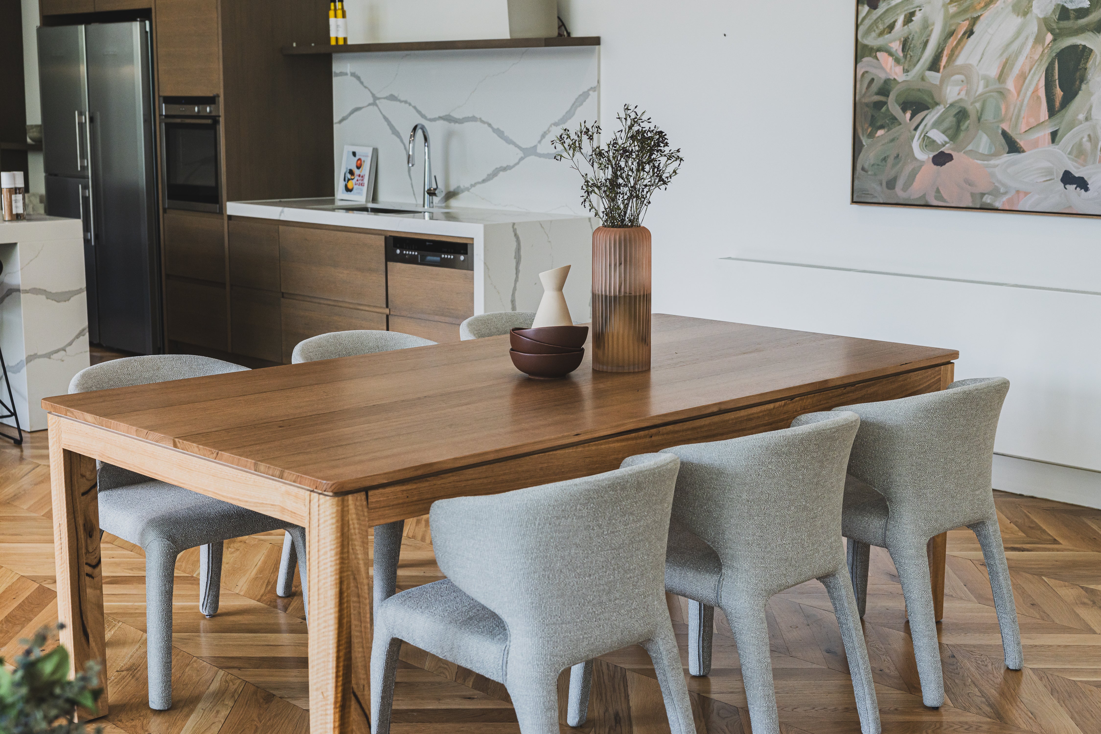 Boga Australian Made solid Tas Oak Dining Table
