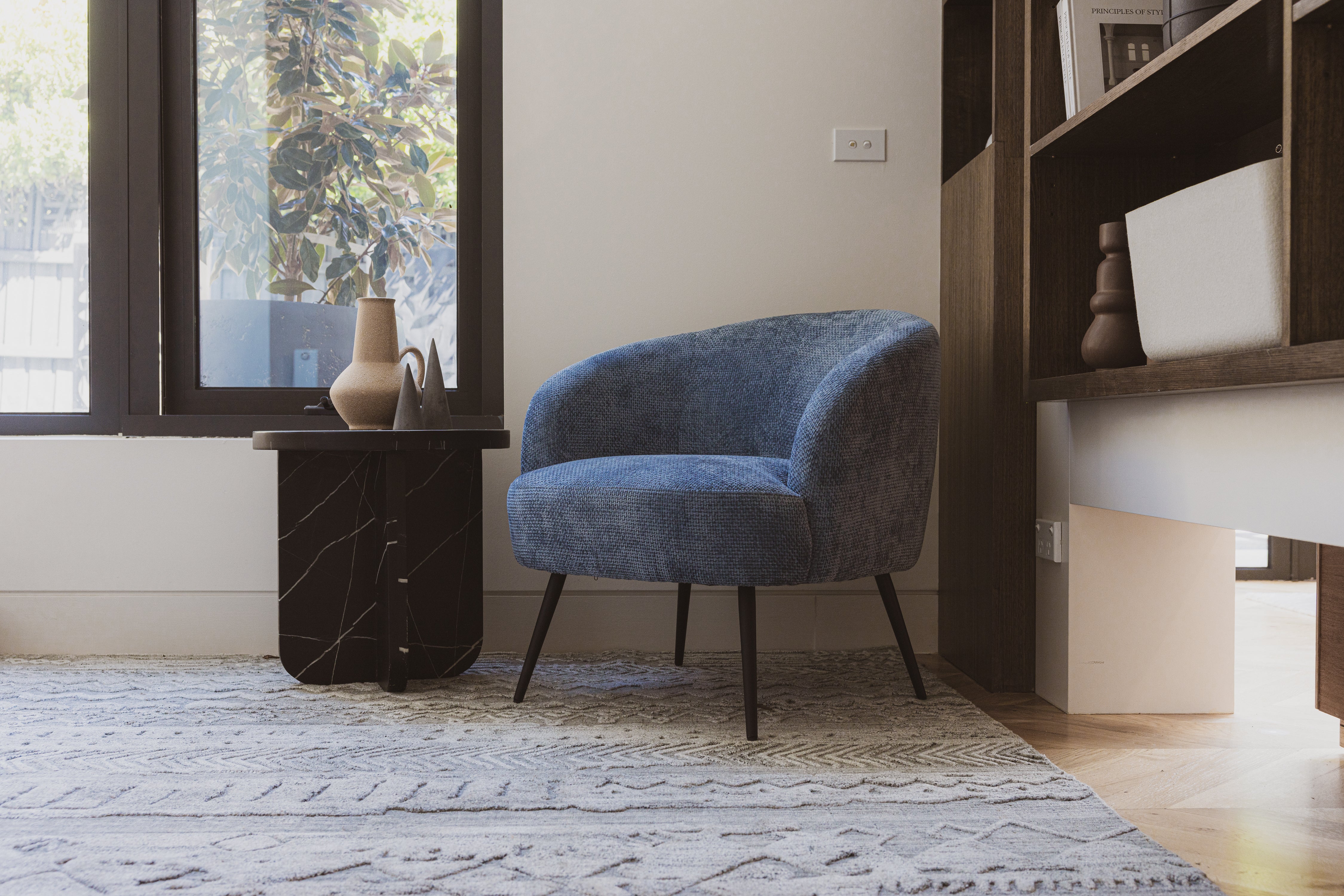 Euro Occasional Chair with Metal Black Leg