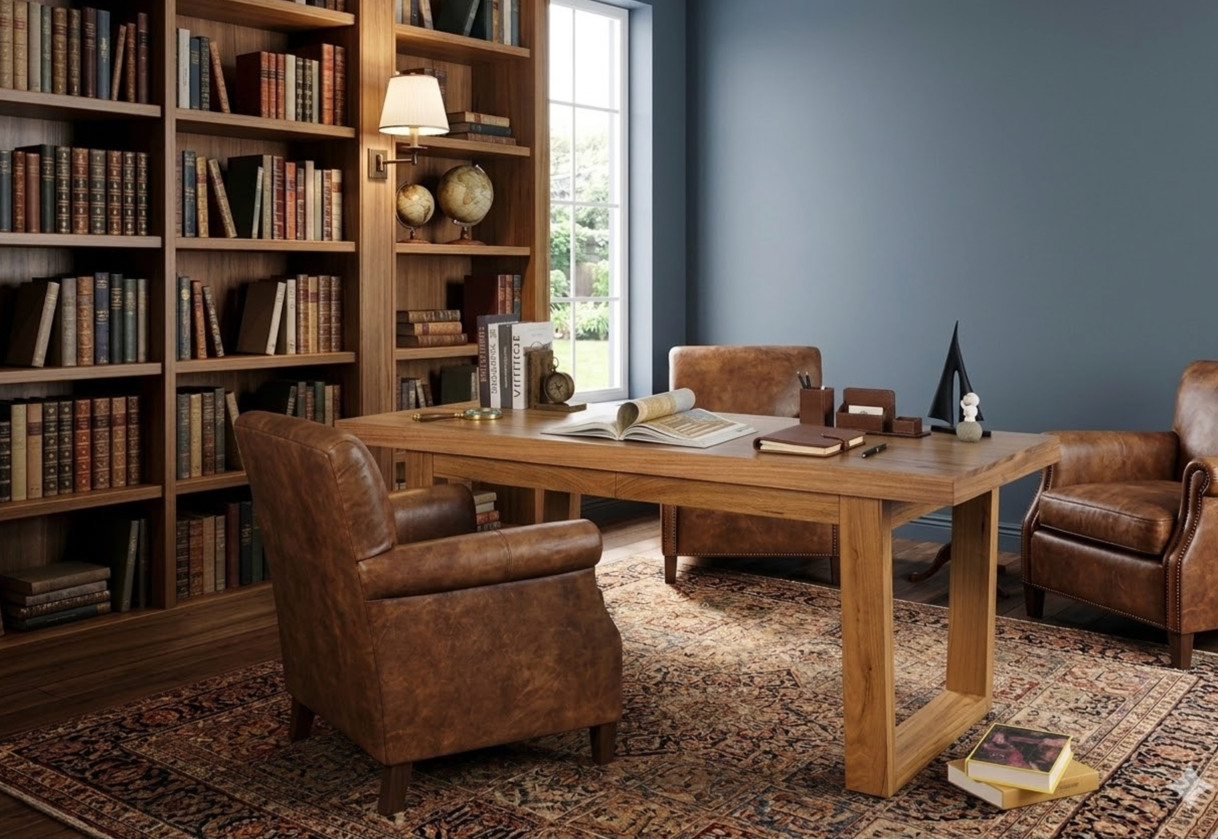 Australian Made Chelsea 2 Drawers Desk