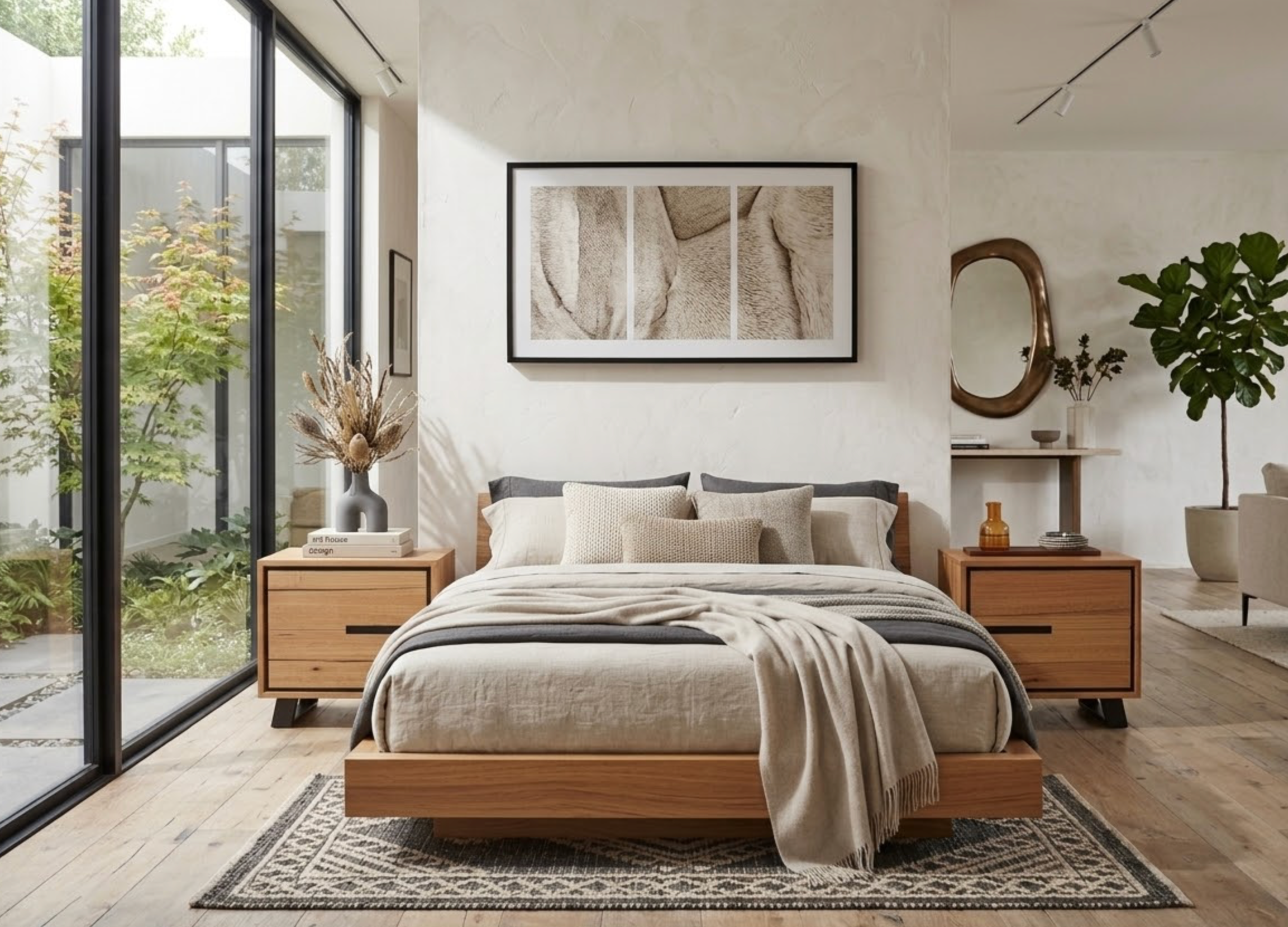 Australian Made Earthbound 2 Drawers Bedside Table – Luxiwood Furniture