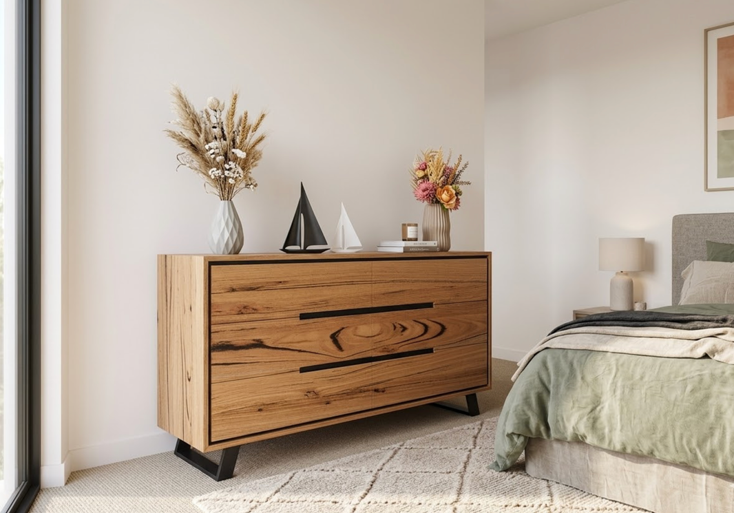 Earthbound Australian Made 6 Drawers Messmate Dresser