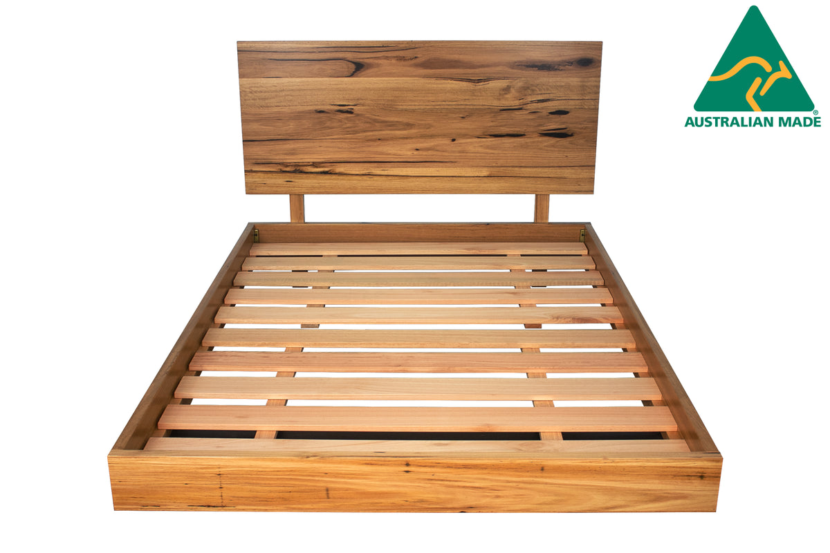 Solid Messmate Timber Straight Edge Chilton Bed Frame Luxiwood Furniture